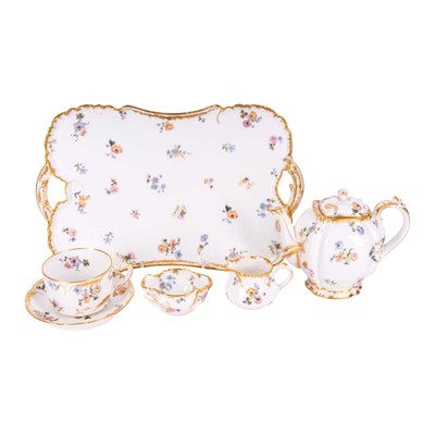 Lot 176 - A Havilland & Co Limoges porcelain cabinet set on tray circa 1900