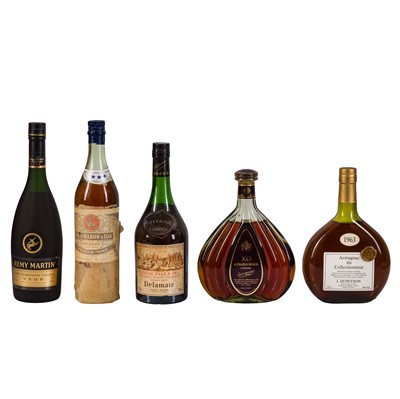Lot 317 - Mixed Cognac, Armagnac & Brandy - 5 bottles