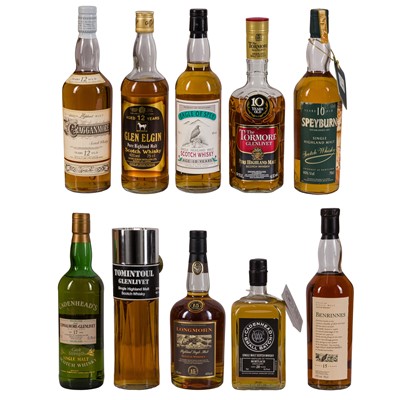 Lot 362 - Mixed Single Malt Speyside Whiskys - 10 bottles