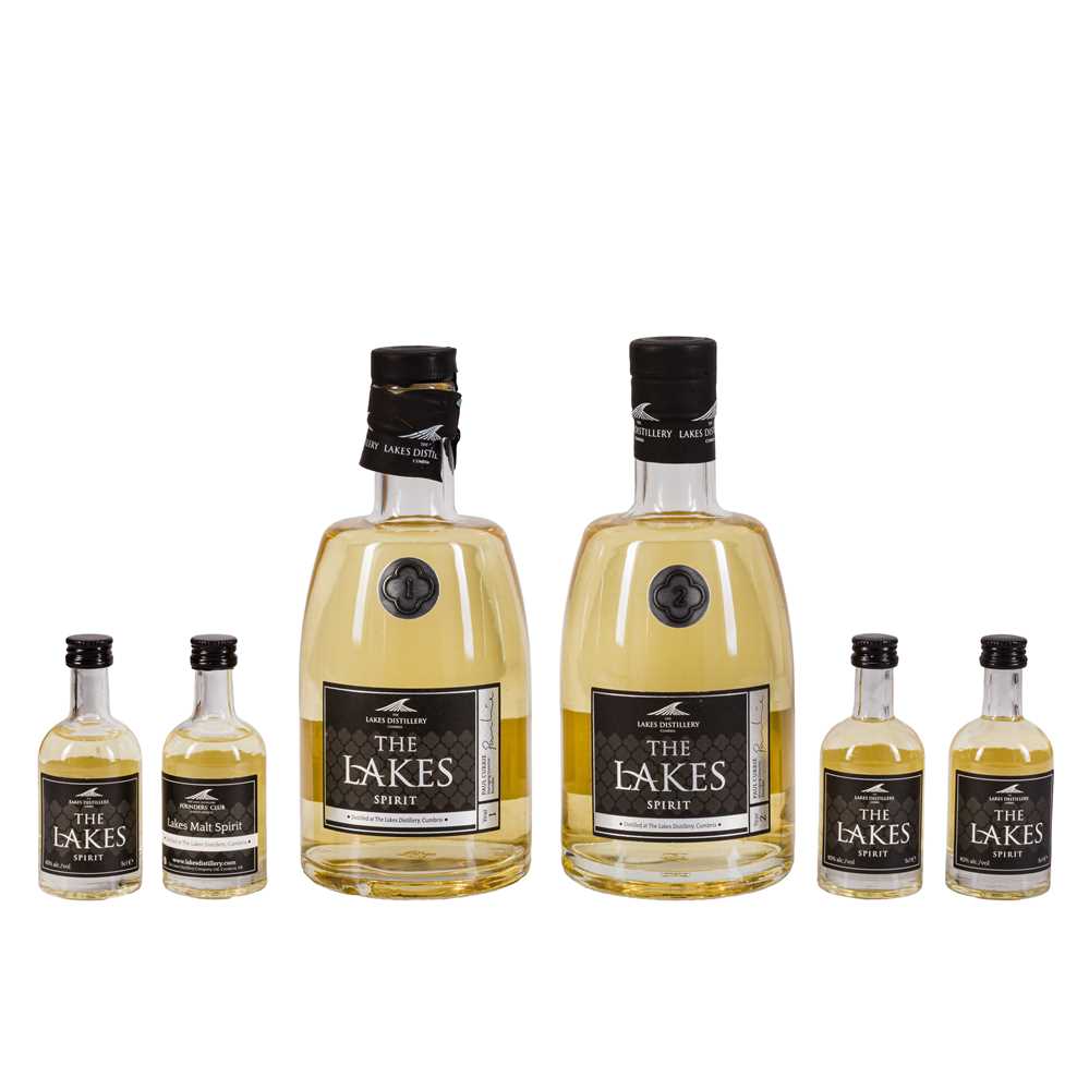 Lot 402 - The Lakes Founders Club Spirits (1 bottle, 2 miniatures) First 100 Casks - 2 bottles