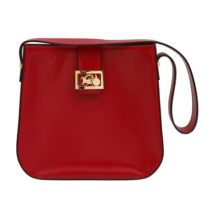 Lot 54 - Celine Red Caleche Shoulder Bag