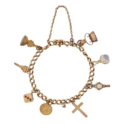 Lot 150 - A charm bracelet