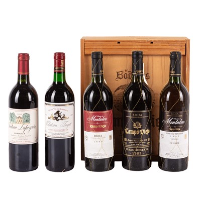 Lot 237 - Bordeaux and Rioja - 5 bottles