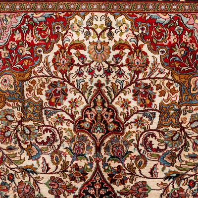Lot 43 - A very fine silk Kashmir large rug, North India