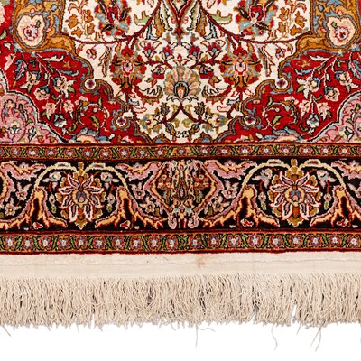 Lot 43 - A very fine silk Kashmir large rug, North India