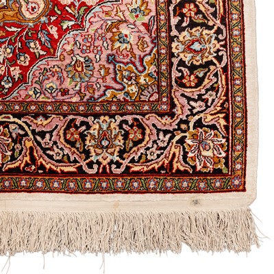 Lot 43 - A very fine silk Kashmir large rug, North India