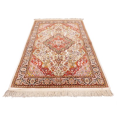 Lot 43 - A very fine silk Kashmir large rug, North India