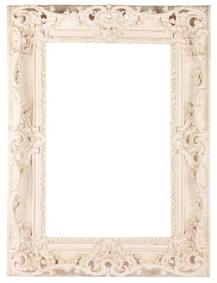 Lot 229 - A Louis XV style carved, gessoed, pierced and swept frame
