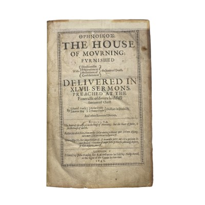 Lot 36 - Thrēnoikos. The house of mourning, 1640