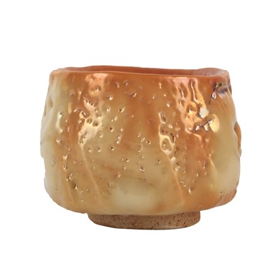 Lot 71 - A Japanese Shino ware sake cup (guinomi) by Tomio Suzuki (Japanese, b. 1948, Kyoto)