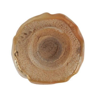 Lot 71 - A Japanese Shino ware sake cup (guinomi) by Tomio Suzuki (Japanese, b. 1948, Kyoto)