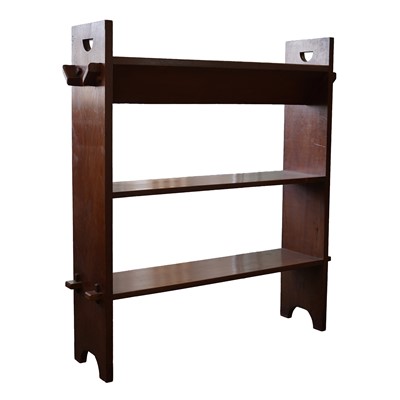 Lot 266 - An Arts and Crafts mahogany open bookcase