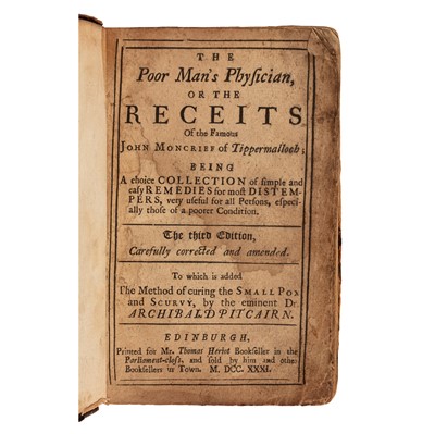 Lot 156 - Moncrief...The poor man's physician or the receits, 1731