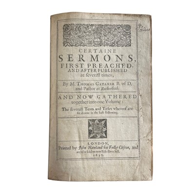 Lot 34 - Theology: Gataker (Thomas) and others