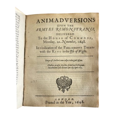 Lot 51 - History and politics, A collection of 19 volumes, including: Walker (Clement)