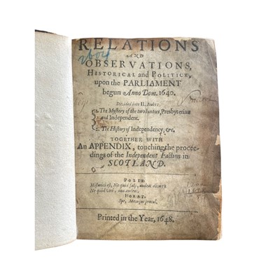 Lot 51 - History and politics, A collection of 19 volumes, including: Walker (Clement)