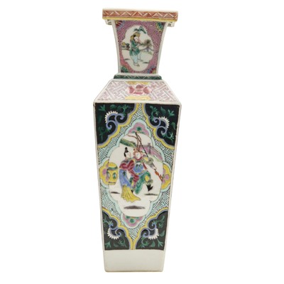 Lot 552 - A Chinese famille-rose 'Xi Xiang Ji' vase, Qing dynasty, 18th century