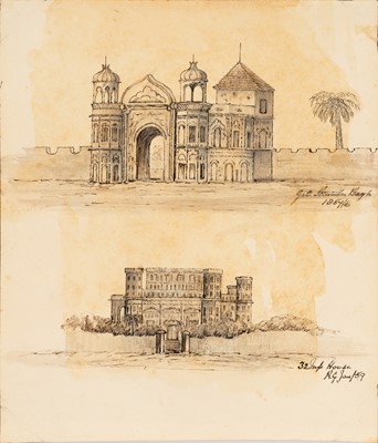 Lot 111 - Gray [Artist.] India. Album 40 original drawings. 1858 - 1862.
