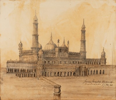 Lot Gray [Artist.] India. Album 40 original drawings. 1858 - 1862.