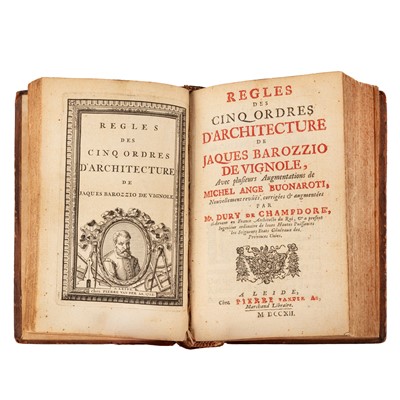 Lot 13 - Vignole. Regles des cinq ordres d'architecture, Leide,1712