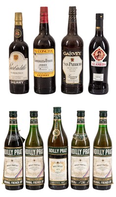 Lot 276 - Assorted Sherry and Vermouth - 9 bottles