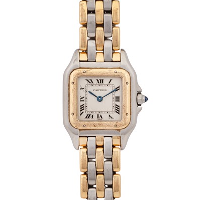 Lot 95 - Cartier 'Panthère - Three Row' Bracelet Watch