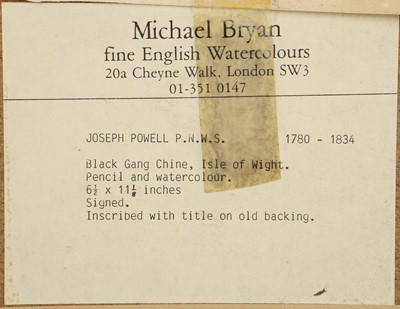 Lot 188 - Joseph Powell, P.N.W.S. 1780-1834, black Gang...