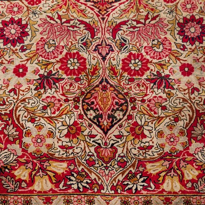 Lot 72 - A fine antique Kirman Laver carpet, south Persia