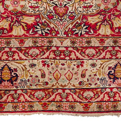 Lot 72 - A fine antique Kirman Laver carpet, south Persia