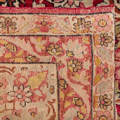 Lot 72 - A fine antique Kirman Laver carpet, south Persia