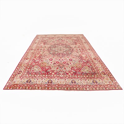 Lot 72 - A fine antique Kirman Laver carpet, south Persia