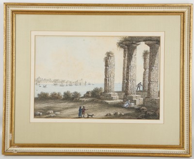 Lot 191 - A pair of 18th century, watercolour and...