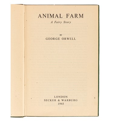 Lot 255 - Orwell. Animal Farm, 1st ed. 1st iss. 1945