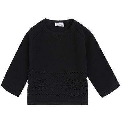 Lot 459 - Red Valentino Black Scuba Cut Out Top - Size S