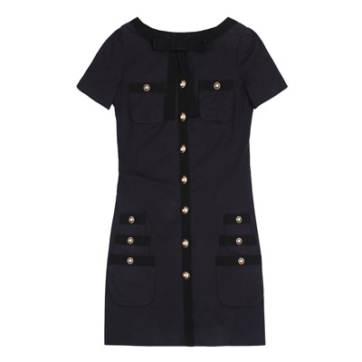 Lot 444 - Moschino Navy Trophy Blazer Dress - Size 42