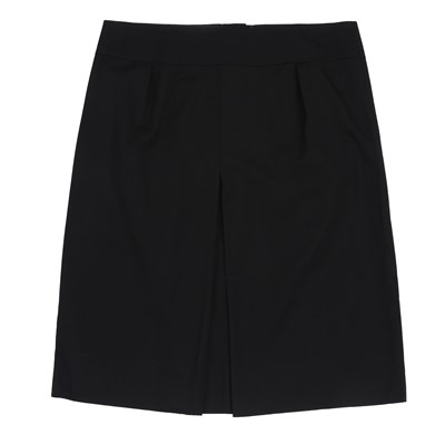 Lot 317 - Celine Black Wool Triomphe A Line Skirt - Size 48