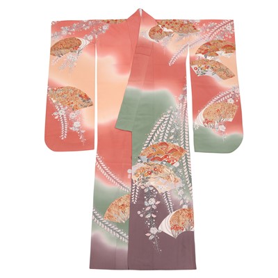 Lot 68 - A fine Japanese silk 'tsujigahana' furisode kimono by Suizan Kobo