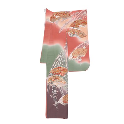 Lot 68 - A fine Japanese silk 'tsujigahana' furisode kimono by Suizan Kobo