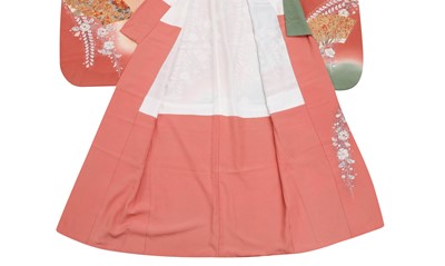 Lot 68 - A fine Japanese silk 'tsujigahana' furisode kimono by Suizan Kobo