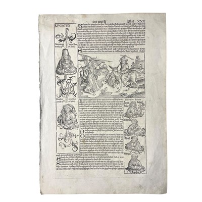 Lot 23 - Judaica: Schedel (Hartmann) Leaf from the Nuremberg Chronicle, Moses