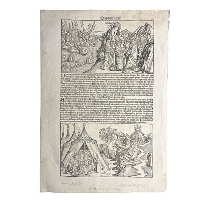 Lot 23 - Judaica: Schedel (Hartmann) Leaf from the Nuremberg Chronicle, Moses