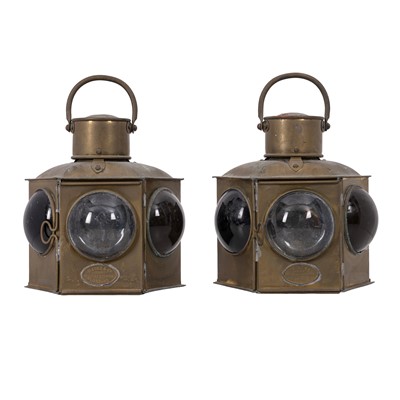 Lot 272 - A pair of early 20th Century Davey & Co marine launch lanterns