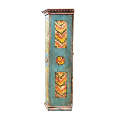Lot 25 - Folk Art - An Alpine painted pine wardrobe, circa 1837