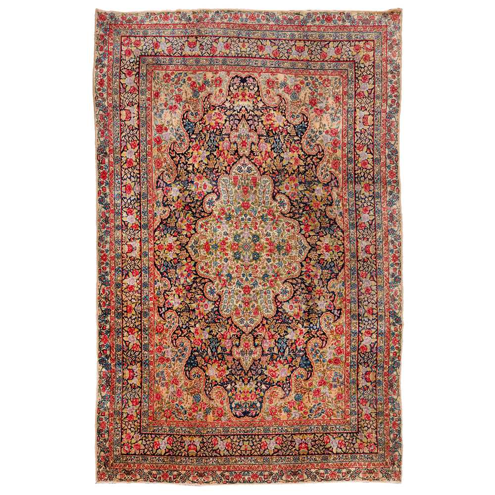 Lot 25 - A fine Kirman Laver carpet, south Persia
