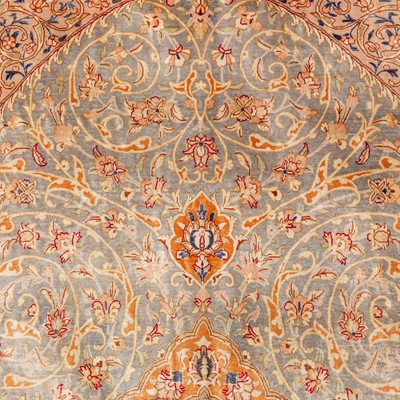 Lot 89 - An extremely fine and signed silk Qum rug, central Persia