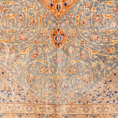 Lot 89 - An extremely fine and signed silk Qum rug, central Persia