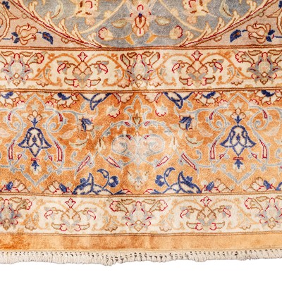 Lot 89 - An extremely fine and signed silk Qum rug, central Persia