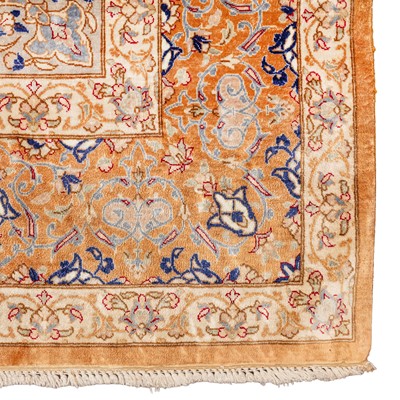 Lot 89 - An extremely fine and signed silk Qum rug, central Persia