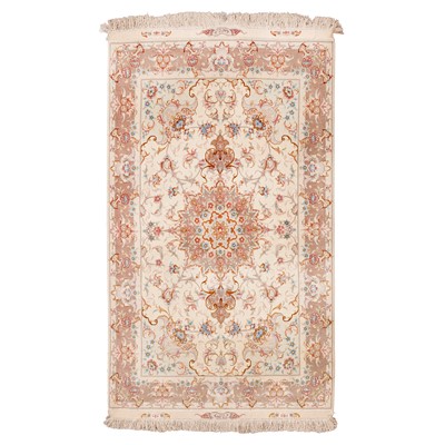 Lot 3 - A very fine part silk, signed Tabriz rug, north-west Persia