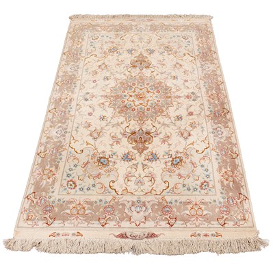 Lot 3 - A very fine part silk, signed Tabriz rug, north-west Persia